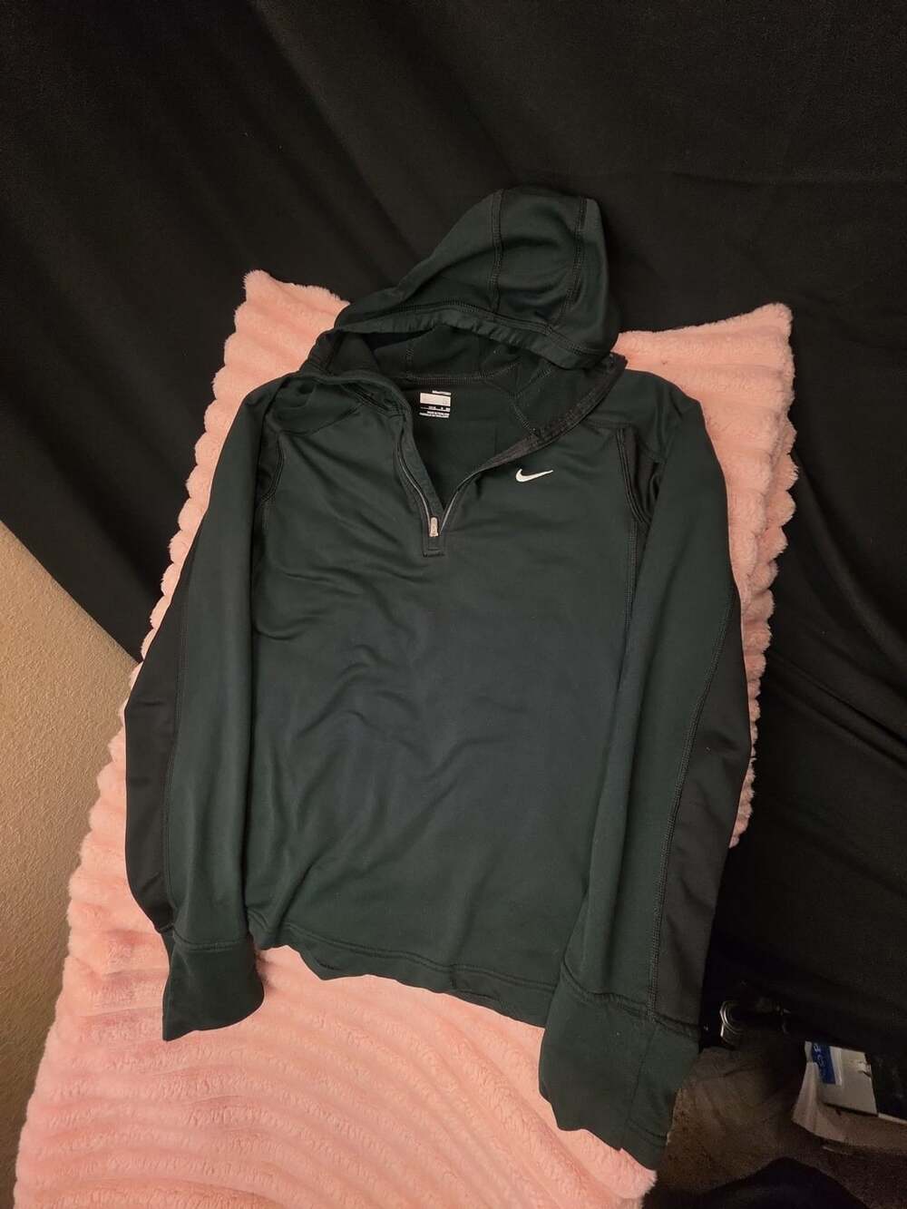 Nike Fit Dry Size S Black 1/4 Zip Hoodie Jacket